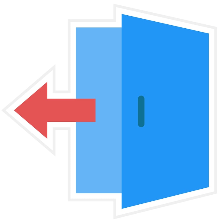 Vector logout icon