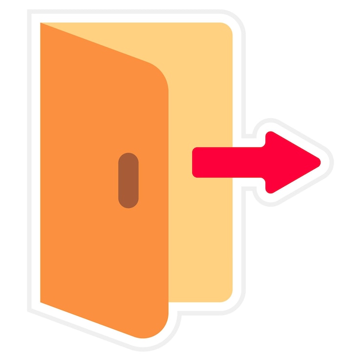 Vector logout icon