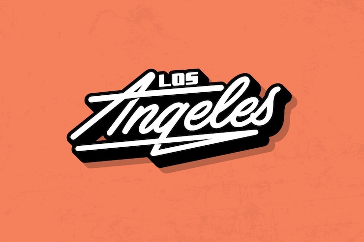 Vector los angeles retro style