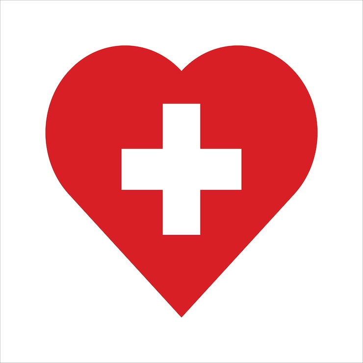 Vector love and health icon plus icon