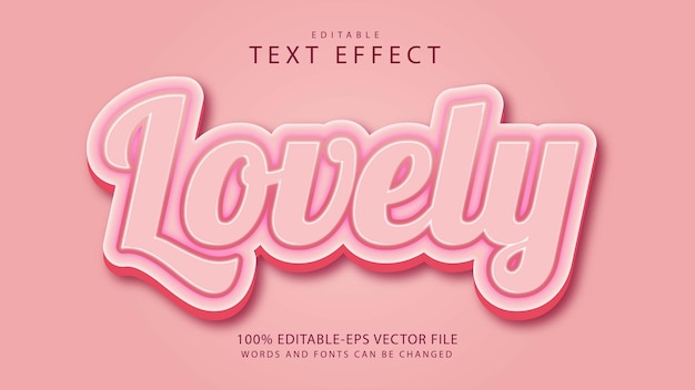 Lovely  editable  text effect