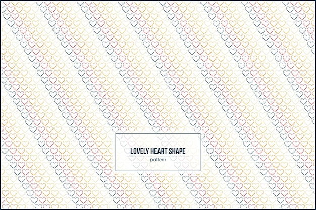 lovely heart shape pattern with retro style of gradient colors