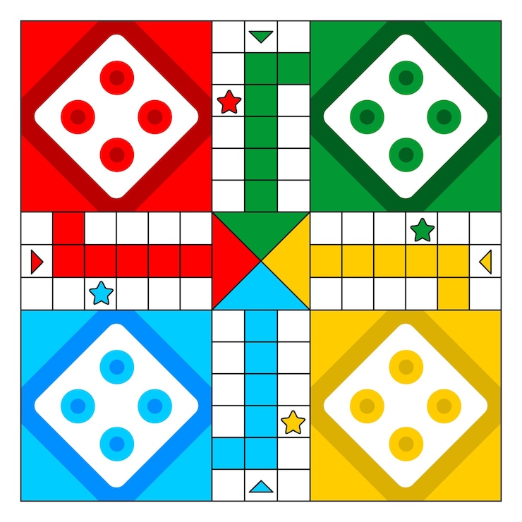 Vector ludo board game vector design