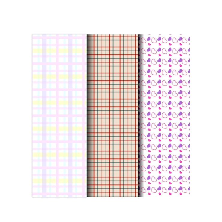 Vector lumberjack and polka dots rainbow pastel colors seamless patterns collections