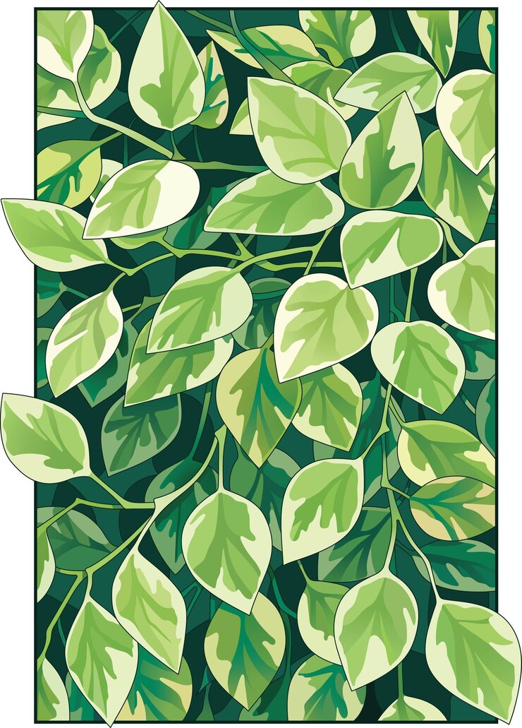 Vector lush leaves that grow very well