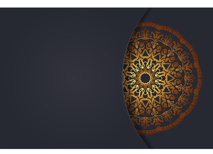 Luxurty mandala style golden pattern background