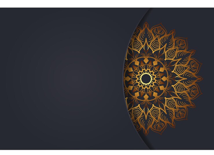 Luxurty mandala style golden pattern background