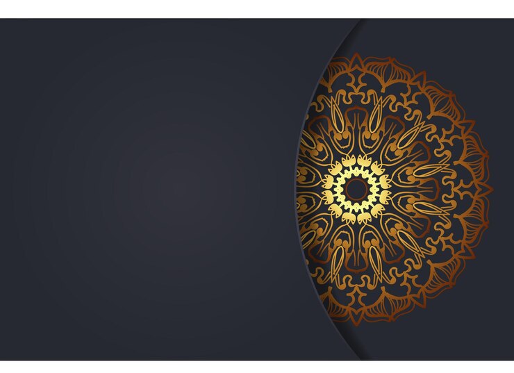 Luxurty mandala style golden pattern background