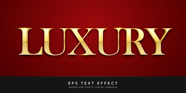 luxury 3d editable text effect