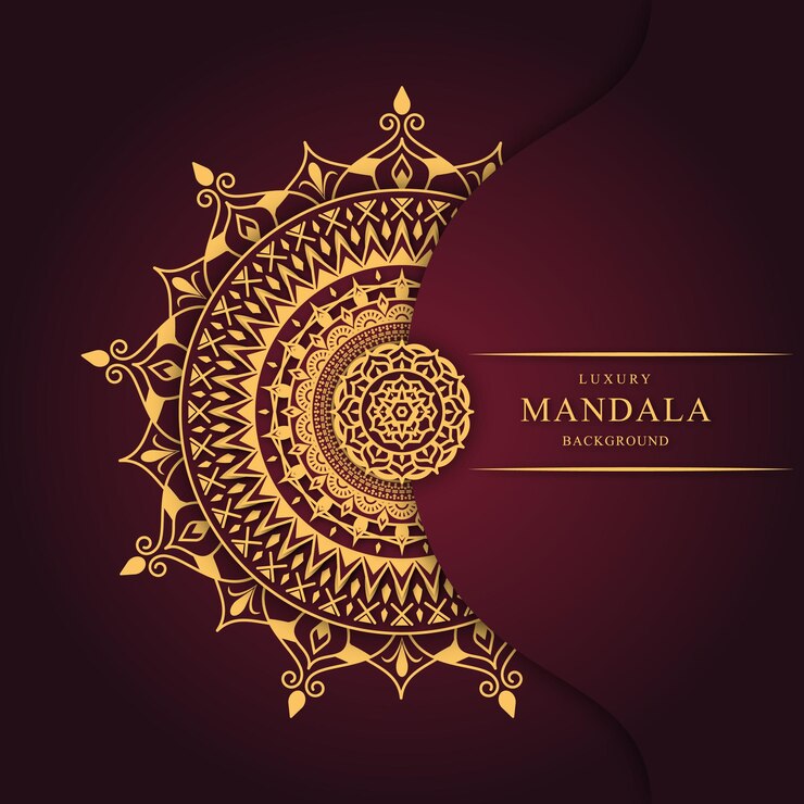 Luxury background vector mandala  vector in illustration Premium Vector