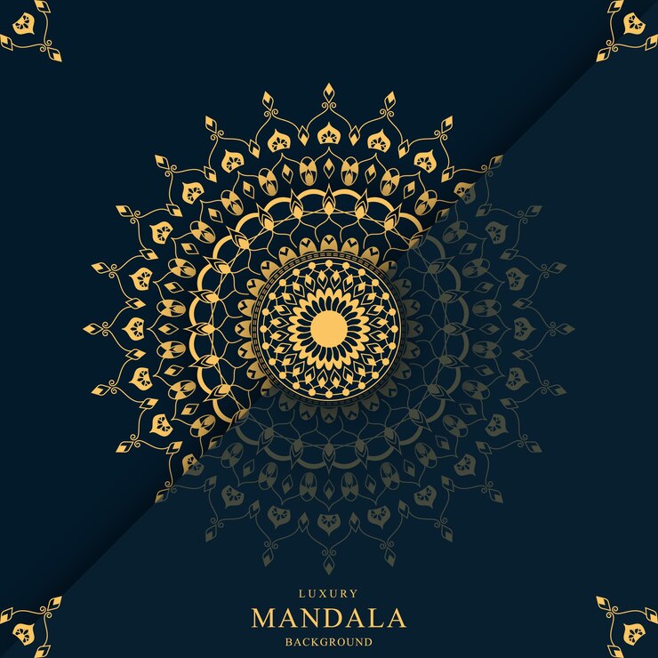 Luxury background vector mandala  vector in illustration Premium Vector