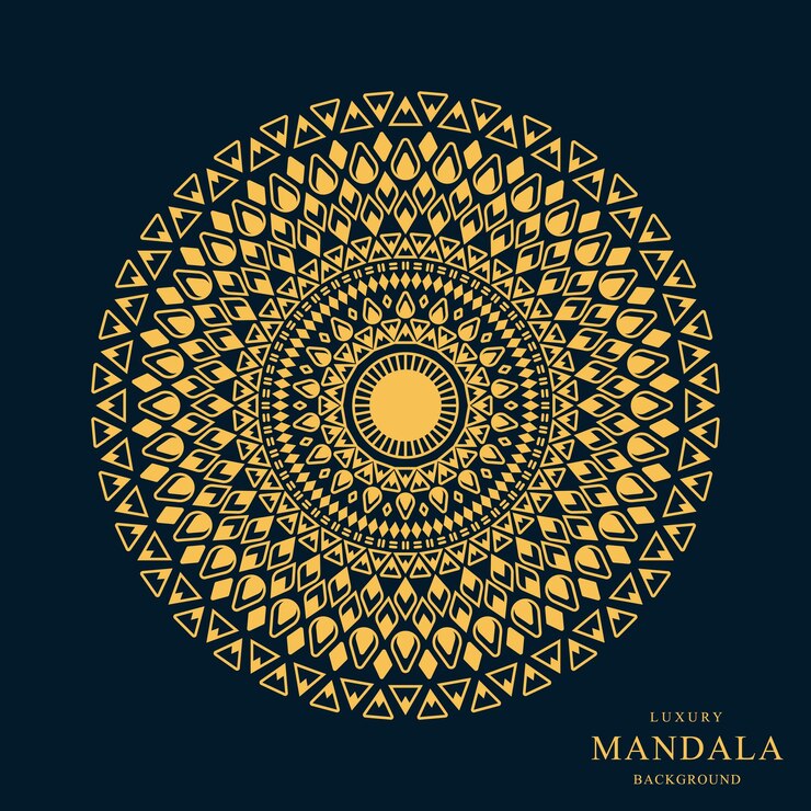 Luxury background vector mandala  vector in illustration Premium Vector
