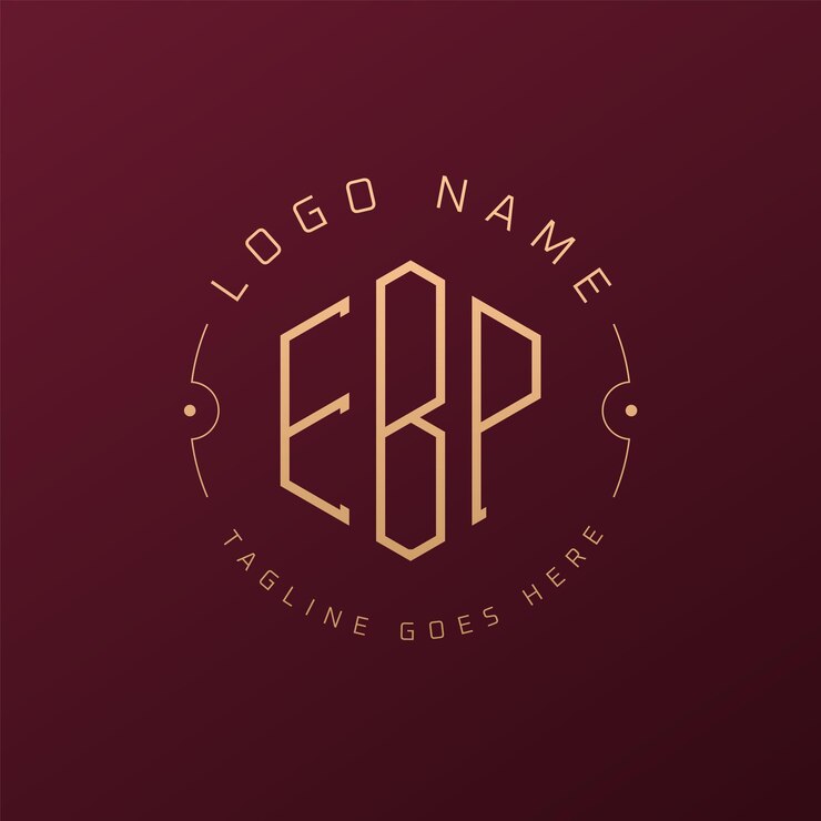 Vector luxury ebp logo design elegant letter ebp monogram logo minimalist polygon ebp logo design template
