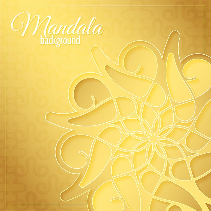 Vector luxury gold mandala pattern background