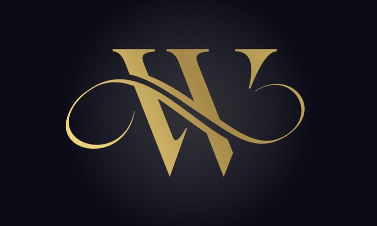 Vector luxury letter w logo template in gold color initial luxury w letter logo design beautiful logotype design for luxury company branding