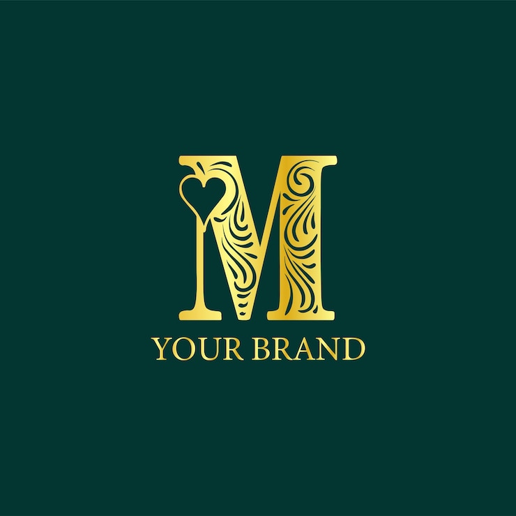 Vector luxury m logo design template