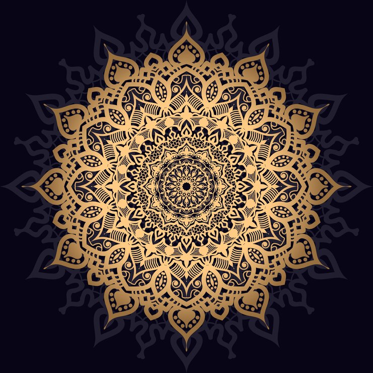 Luxury mandala background with golden arabesque pattern