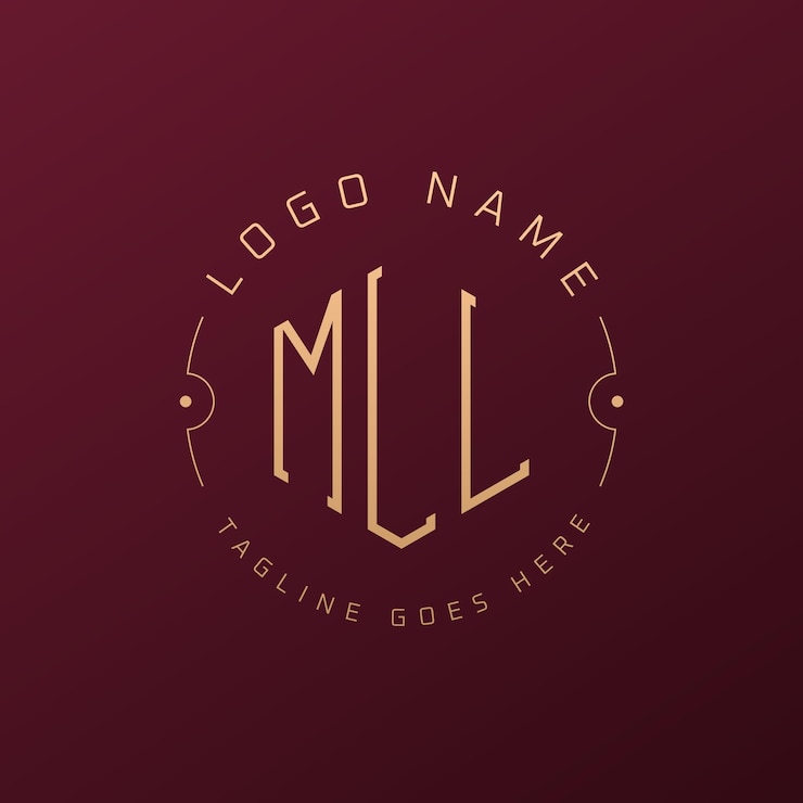 Vector luxury mll logo design elegant letter mll monogram logo minimalist polygon mll logo design template