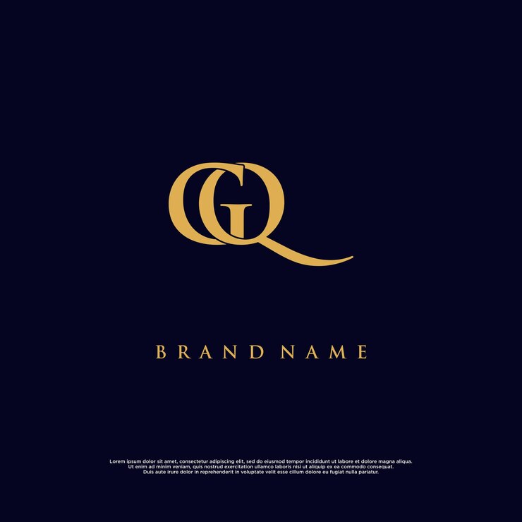 Vector luxury modern combination gq abstract vector logo