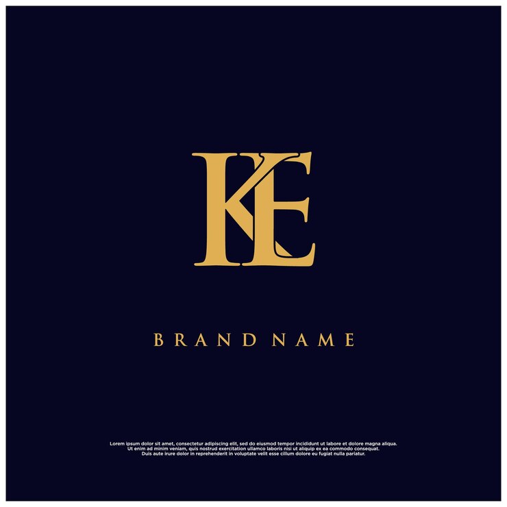Vector luxury modern combination ke or ek abstract vector logo