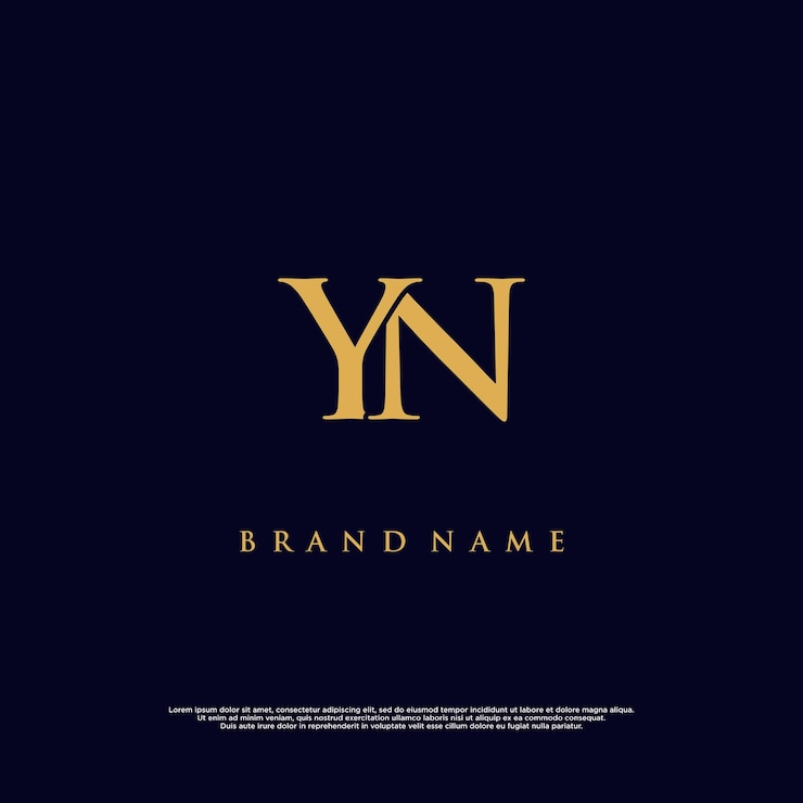 Vector luxury modern combination yn abstract vector logo