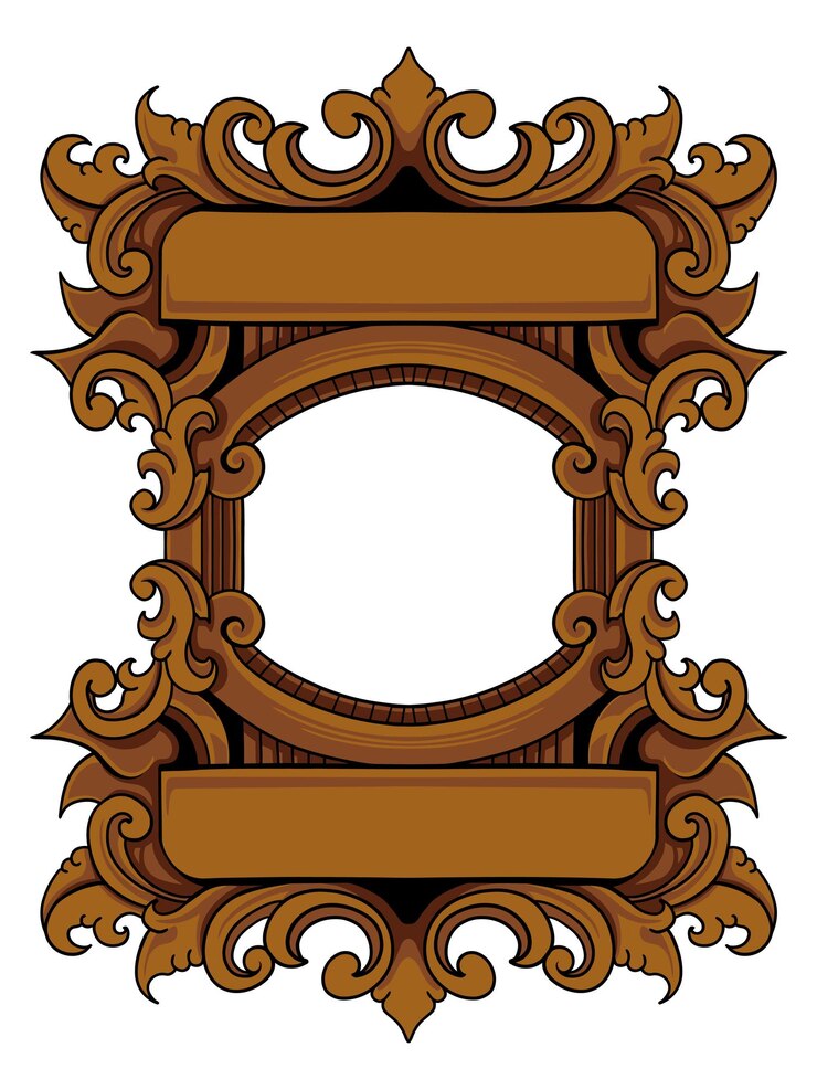 Vector luxury ornamental classic vector engraved frame