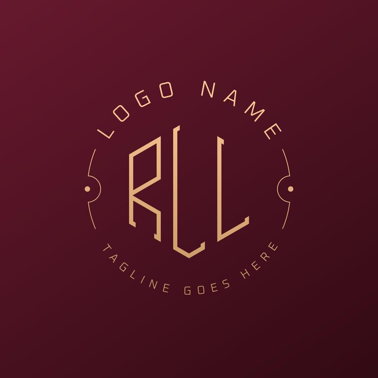 Vector luxury rll logo design elegant letter rll monogram logo minimalist polygon rll logo design template