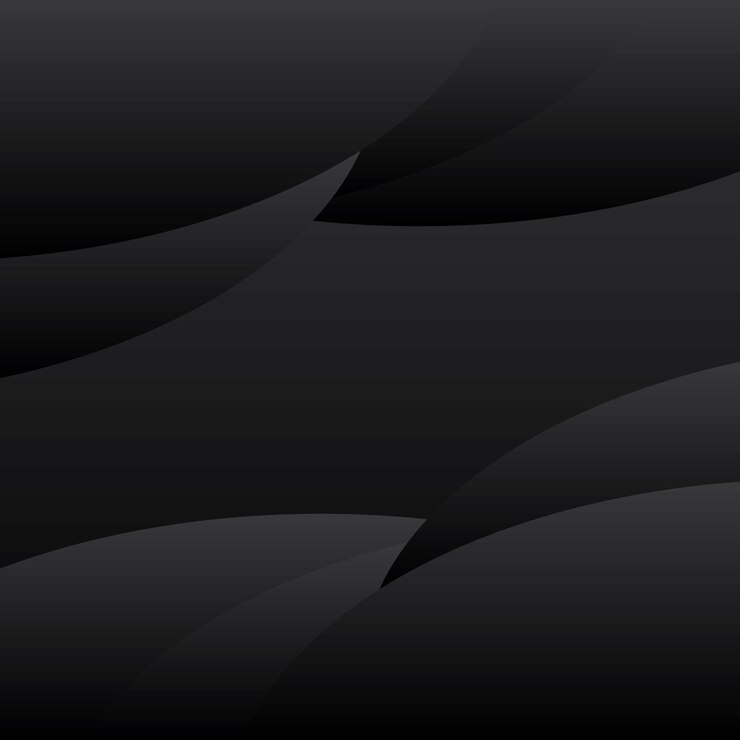 Vector luxury round black podium with white backlighting on abstract black background