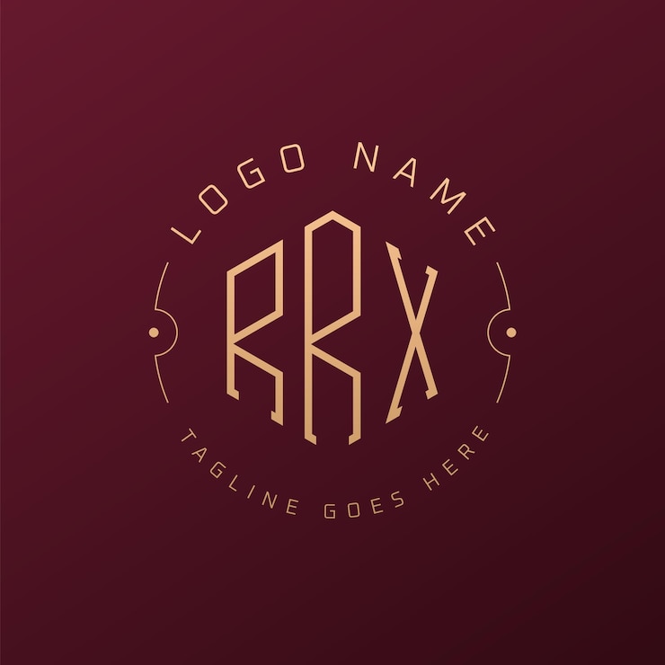Vector luxury rrx logo design elegant letter rrx monogram logo minimalist polygon rrx logo design template