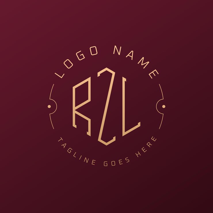 Vector luxury rzl logo design elegant letter rzl monogram logo minimalist polygon rzl logo design template