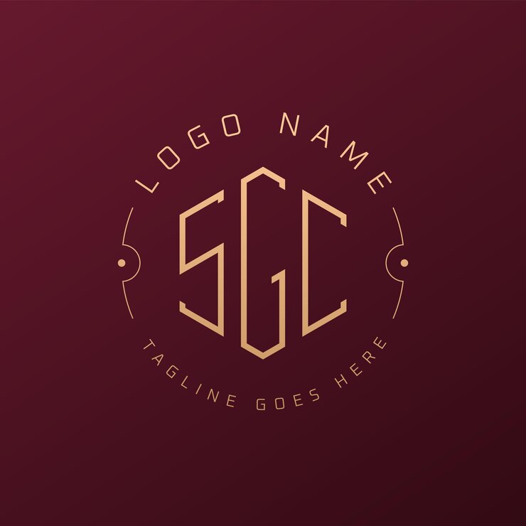 Vector luxury sgc logo design elegant letter sgc monogram logo minimalist polygon sgc logo design template