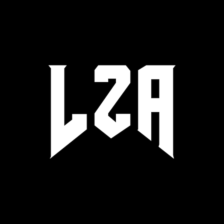Vector lza letter logo design for technology company lza logo design black and white color combination lza logo lza vector lza design lza icon lza alphabet lza typography logo design