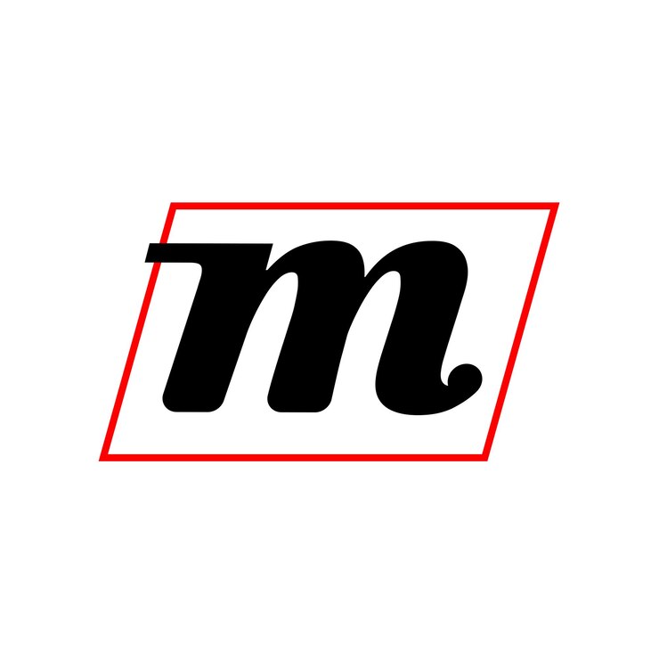 Vector m company name initial letter icon