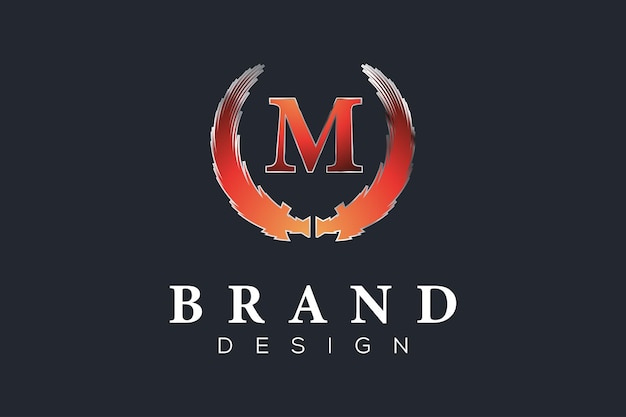 M gradient colorful design template