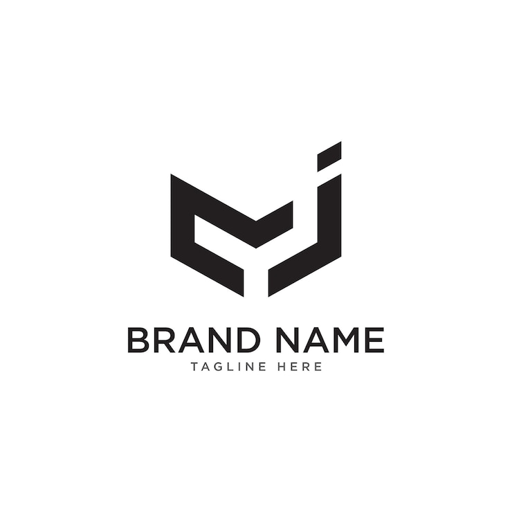 Vector m j and m y j letter vector logo modern creative