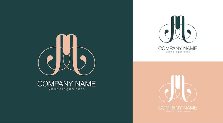 Vector m letter monogram elegant luxury m logo calligraphic style vector design luxurious linear creative monogram