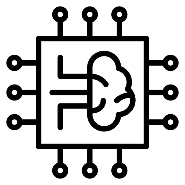 machine learning icon vector image can be used for cyberpunk