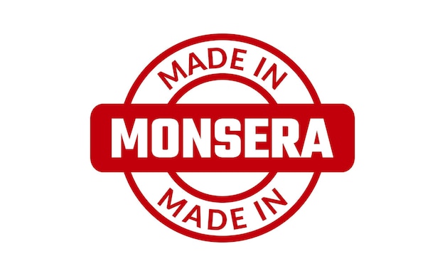 Made In Monsera Rubber Stamp