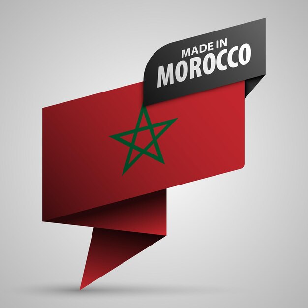 made in morocco graphic and label