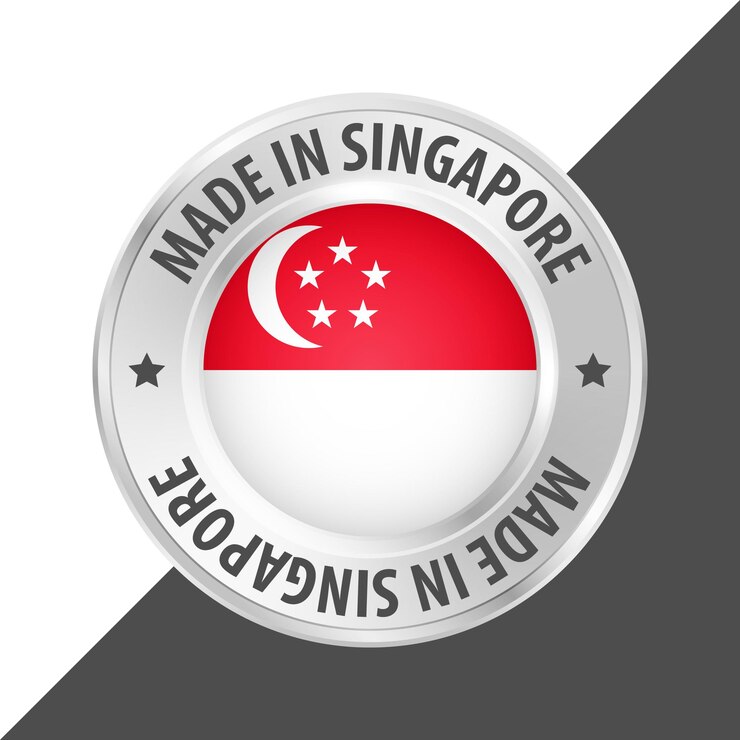 Vector made in singapore stamp flag badge logo vector illustration