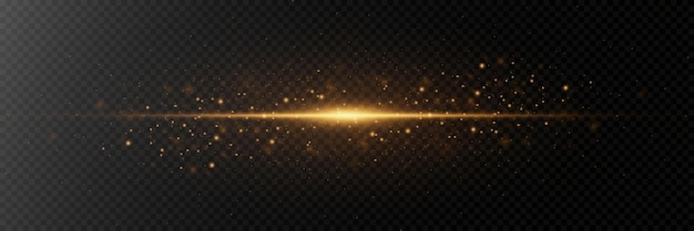 Magic glow particles of light sparks Glowing line with a glare of light
