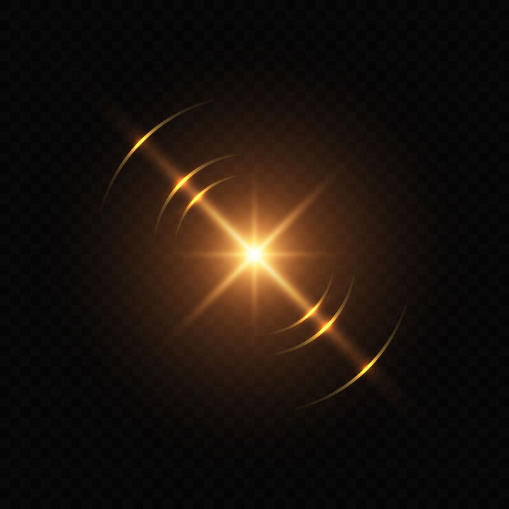 Magic light glow effect stars bursts