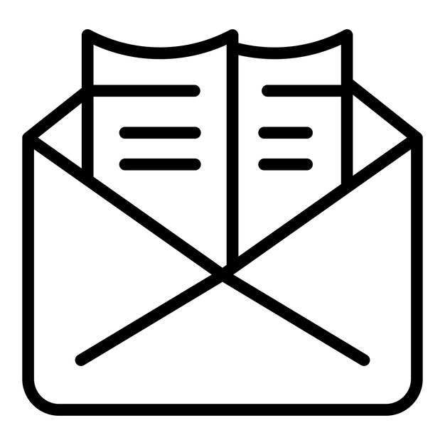 Mail cinema ticket icon outline vector Movie show Pass festival