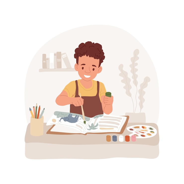 Vector main lesson book isolated cartoon vector illustration