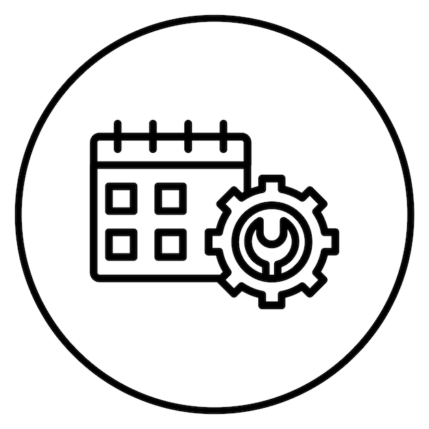 Maintenance Schedule icon vector image Can be used for Operations Management