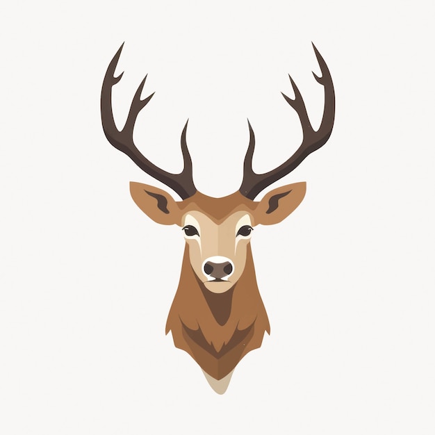 Majestic deer head illustration