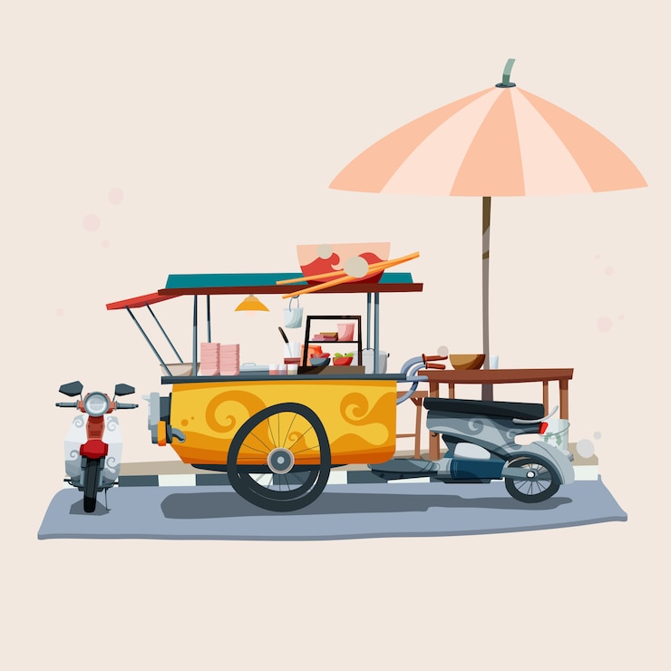 Vector makanan jalanan