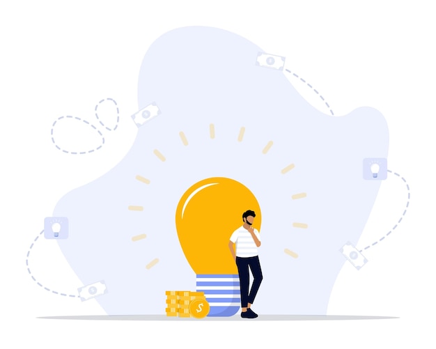 Make money idea concept illustration