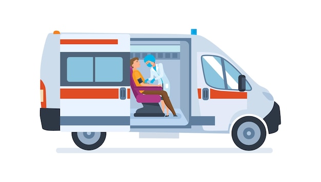 Man donates blood donation with for medicine doctor sitting next