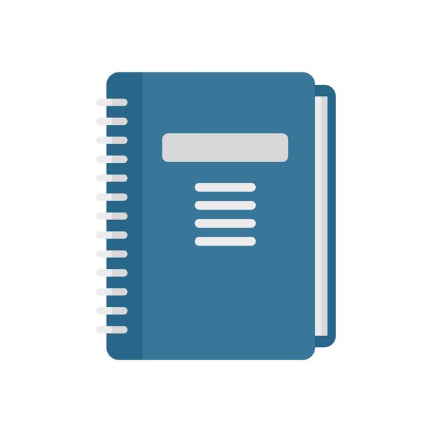 manager notebook icon flat illustration of manager notebook vector icon isolated on white background